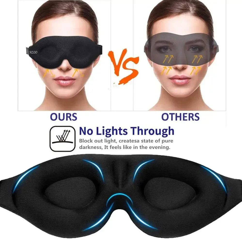 3D Contoured Eye Mask for Sleeping – Light Blocking Night Sleep Mask for Women & Men