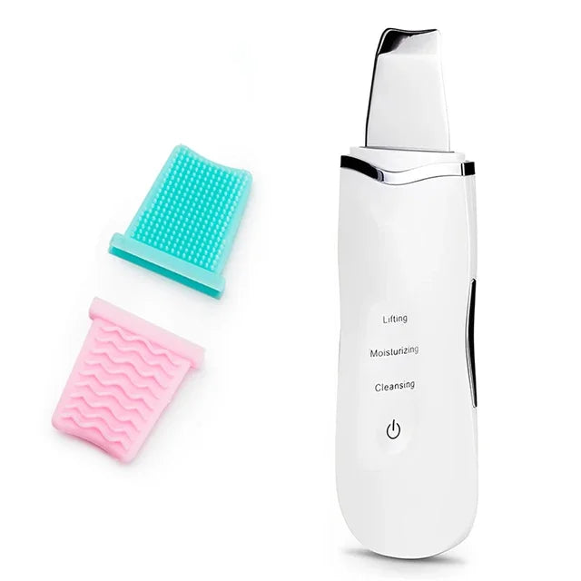 Ultrasonic Skin Scrubber & Blackhead Remover – Deep Pore Cleaner & Facial Ion Peeling Device