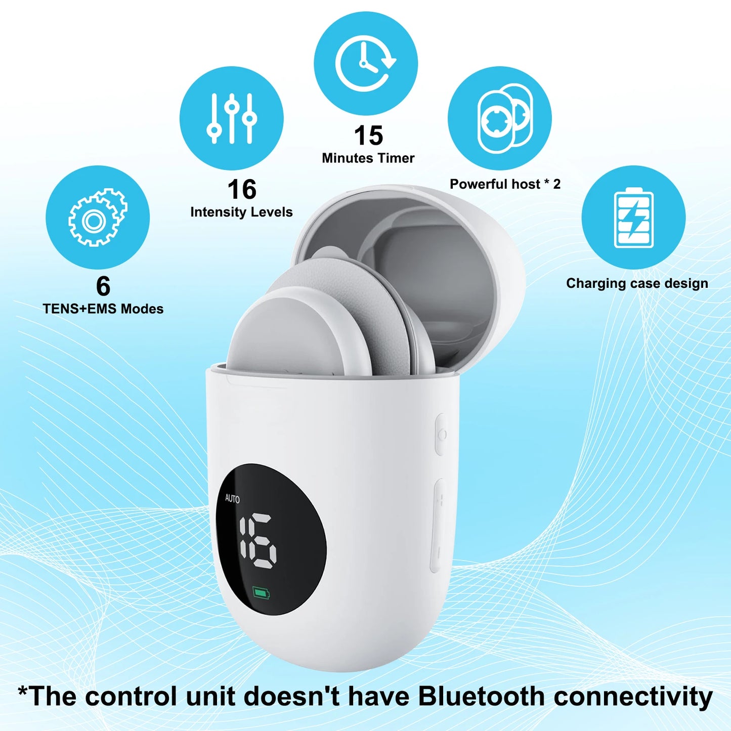 Wireless TENS & EMS Muscle Stimulator – 6 Massage Modes & 16 Intensity Levels for Full-Body Pain Relief and Recovery