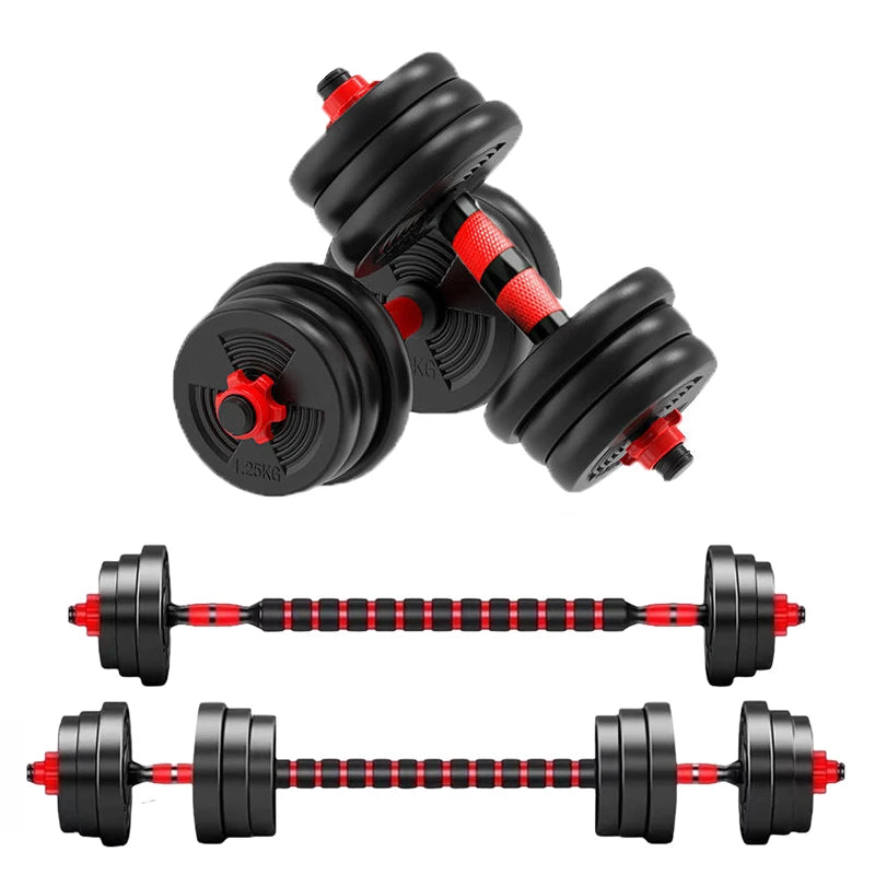5–44 lbs Adjustable Dumbbell to Barbell Set – Anti-Slip Grip & Compact Home Gym Strength Training Equipment