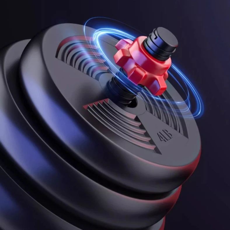 5–44 lbs Adjustable Dumbbell to Barbell Set – Anti-Slip Grip & Compact Home Gym Strength Training Equipment