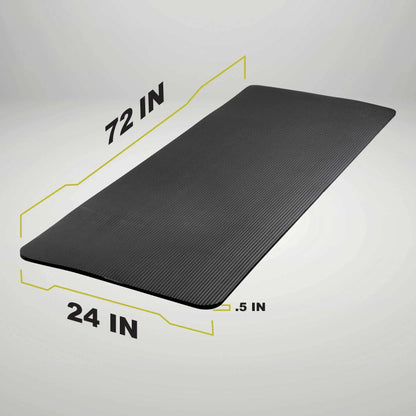 12mm Thick NBR Yoga Mat for Fitness | Non-Slip Wide Exercise Mat with Carry Strap | High-Density Cushioning for Home Gym & Workouts