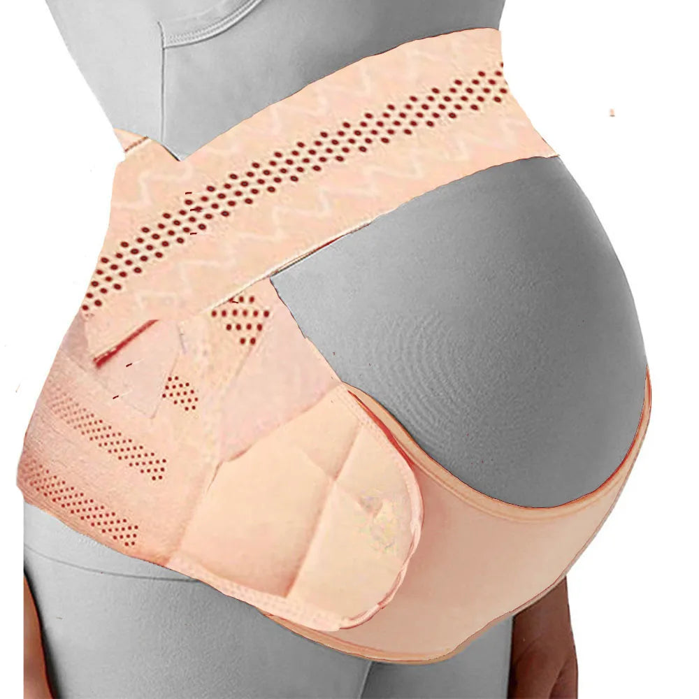 Maternity Belt 3-in-1 Pregnancy Support Band | Belly, Back, Pelvic & Hip Pain Relief Brace | Adjustable Prenatal Belly Support for Pregnant Women