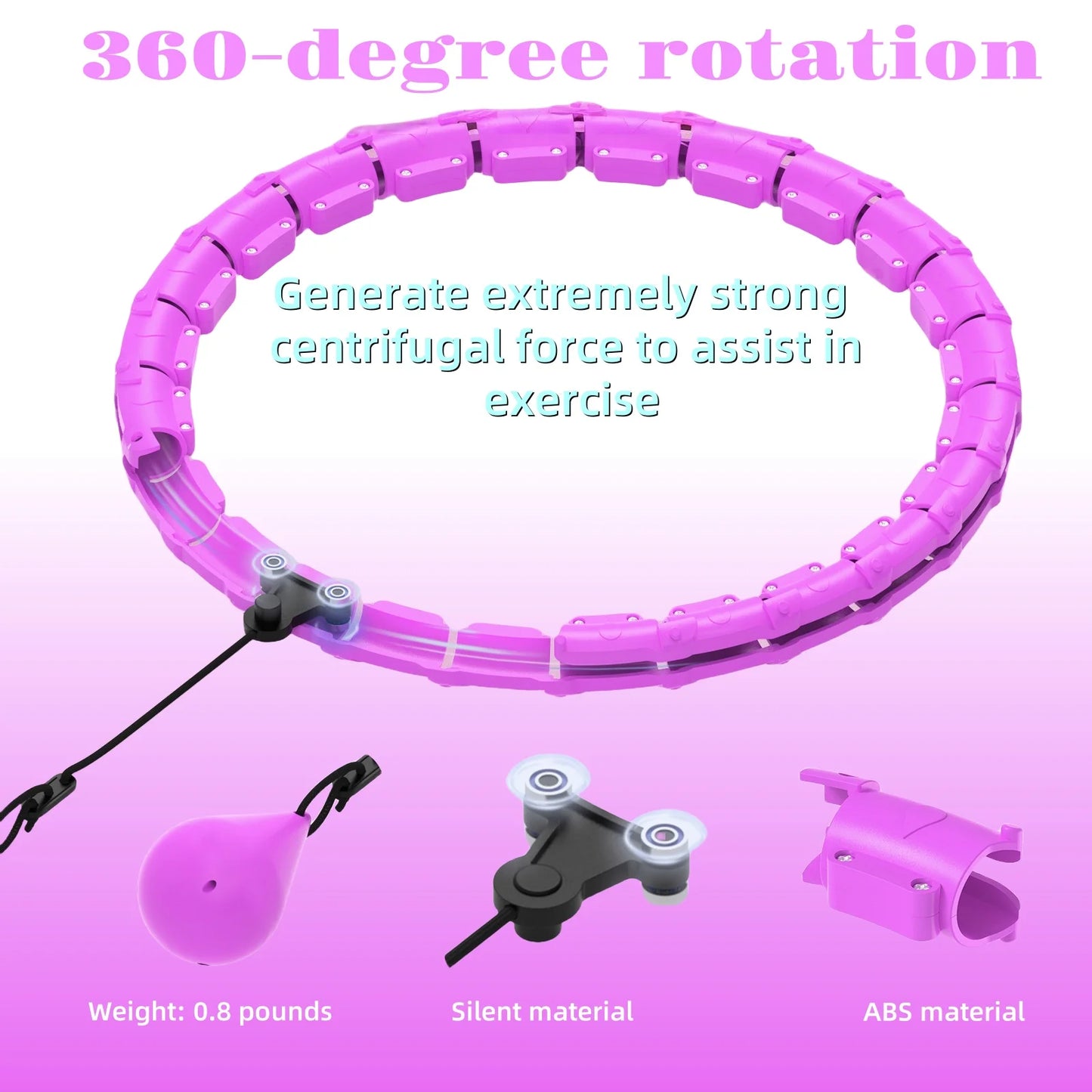 Detachable Weighted Hula Hoop – Non-Falling Slimming Fitness Ring for Waist Training & Fat Burning