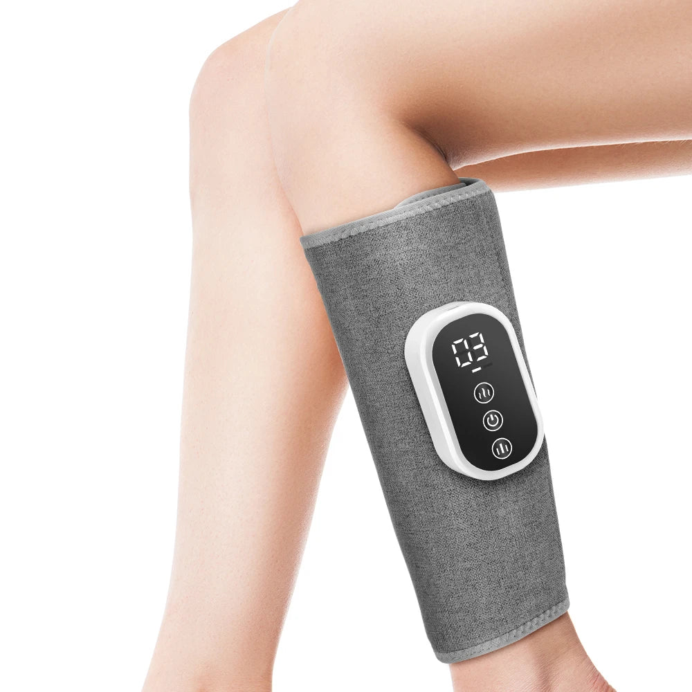 360° Air Pressure Heating Calf Massager – Wireless Leg Compression & Heat Therapy for Muscle Relief and Recovery