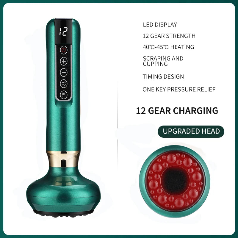 Intelligent Electric Cupping & Guasha Massager – 6-Speed Vacuum Slimming and Detox Therapy Device