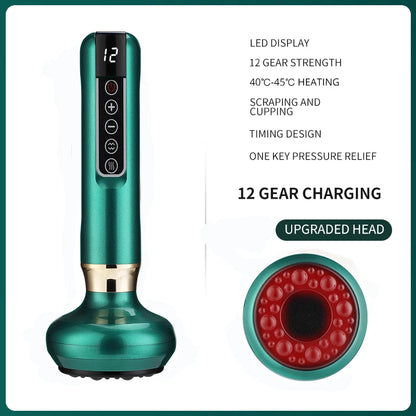 Intelligent Electric Cupping & Guasha Massager – 6-Speed Vacuum Slimming and Detox Therapy Device