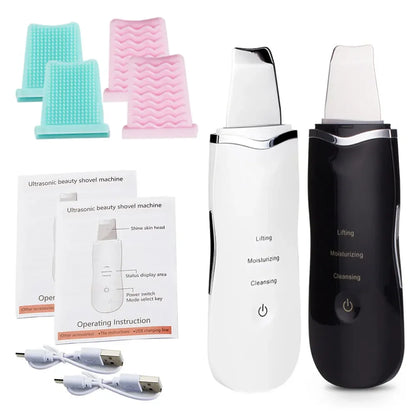 Ultrasonic Skin Scrubber & Blackhead Remover – Deep Pore Cleaner & Facial Ion Peeling Device