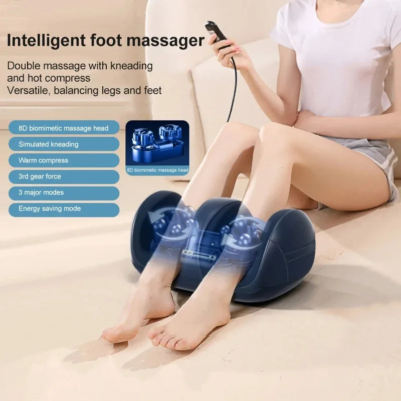 Extra Big Electric Foot Massager – Shiatsu Kneading with Heat Therapy for Foot, Calf & Leg Muscle Relaxation