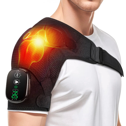 Electric Shoulder Heating Pad – 3-Mode Vibration & Hot Compress Therapy for Pain Relief and Relaxation