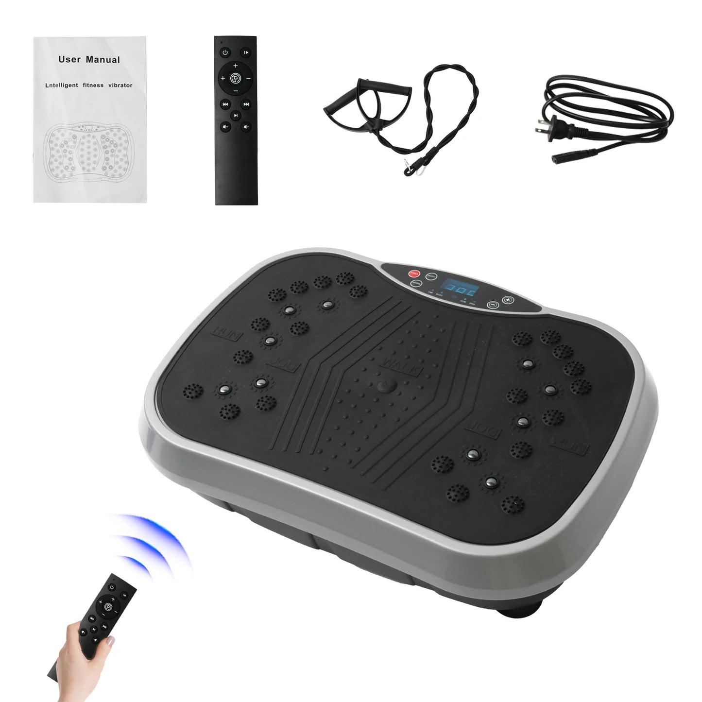 Vibration Plate Exercise Machine – Portable Fat-Burning Platform with Bluetooth, Remote Control & Resistance Bands