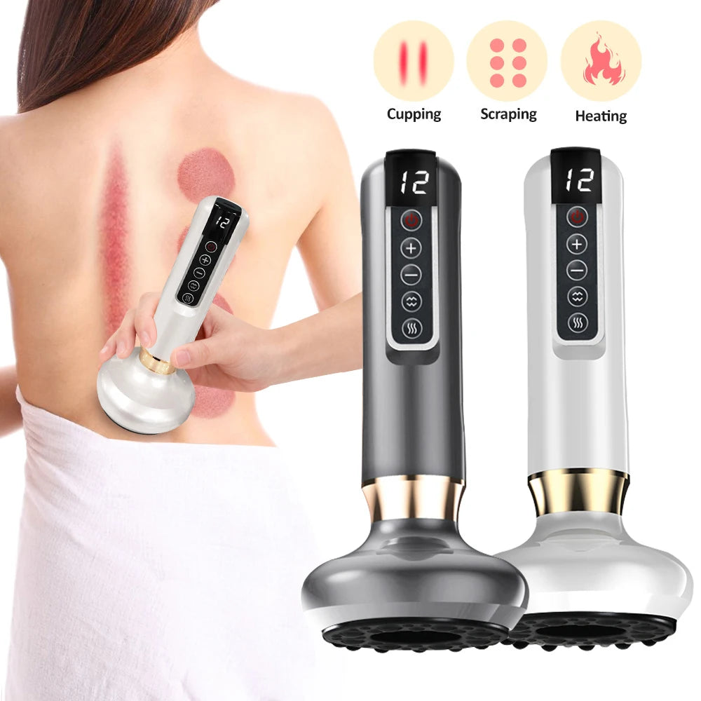 Intelligent Electric Cupping & Guasha Massager – 6-Speed Vacuum Slimming and Detox Therapy Device