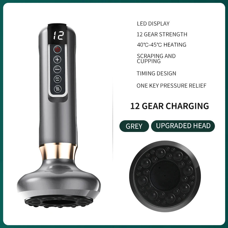 Intelligent Electric Cupping & Guasha Massager – 6-Speed Vacuum Slimming and Detox Therapy Device