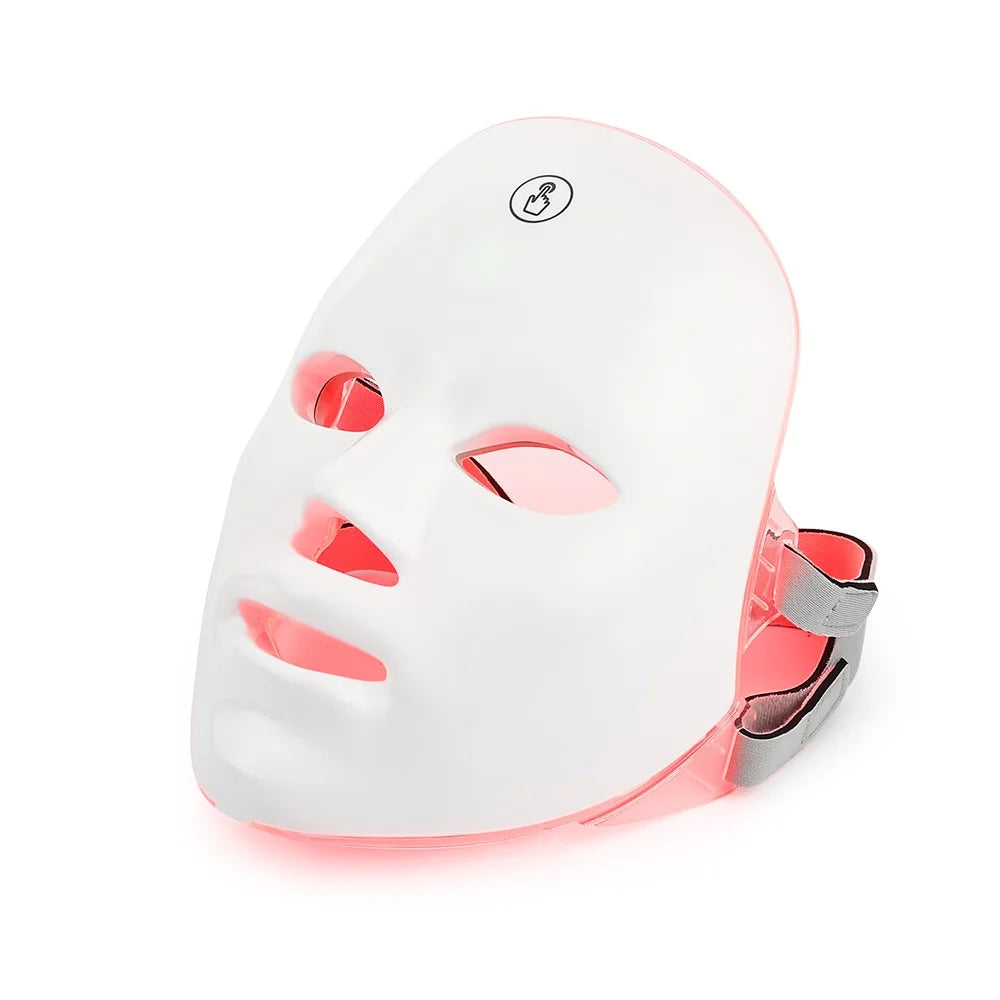 Rechargeable 7-Color LED Photon Facial Mask – Skin Rejuvenation & Face Lifting Beauty Device