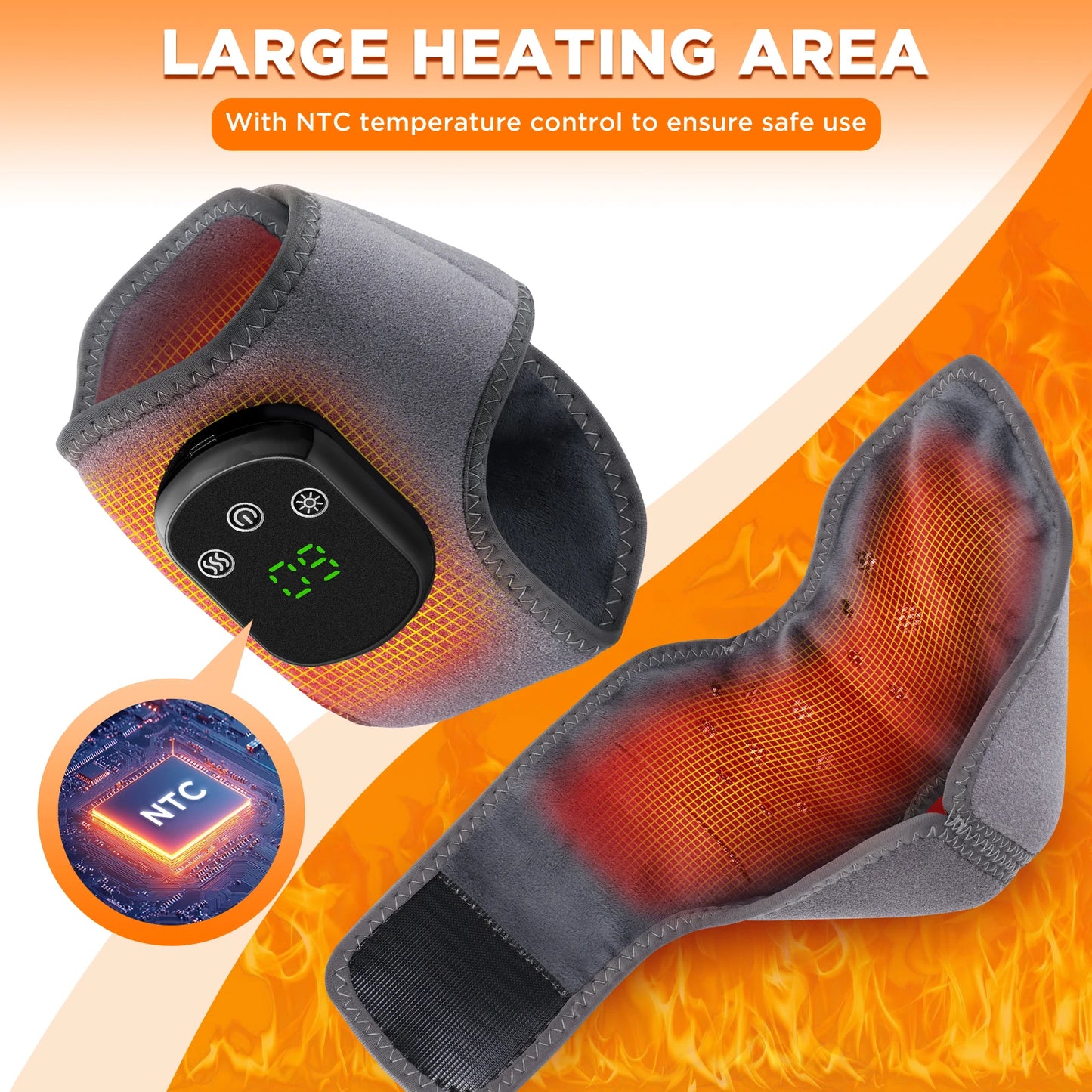 Electric Ankle Massager – Heated Vibration Therapy Wrap for Foot and Joint Pain Relief