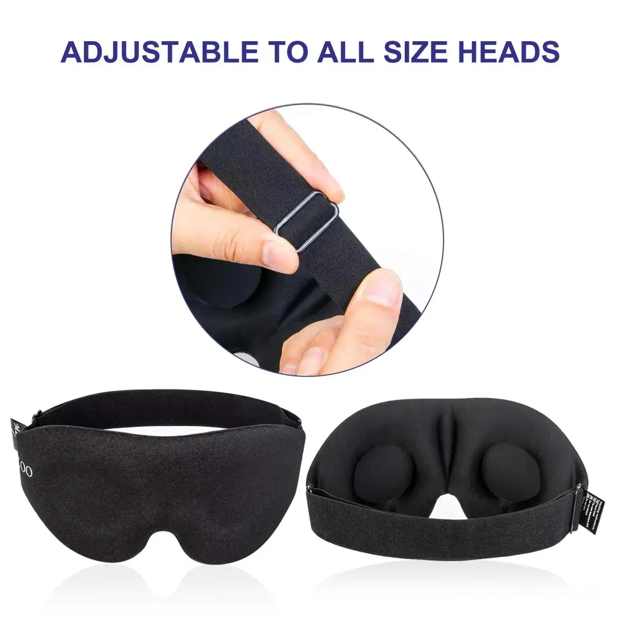 3D Contoured Eye Mask for Sleeping – Light Blocking Night Sleep Mask for Women & Men