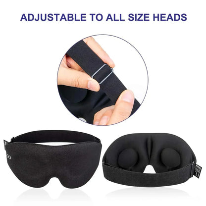 3D Contoured Eye Mask for Sleeping – Light Blocking Night Sleep Mask for Women & Men