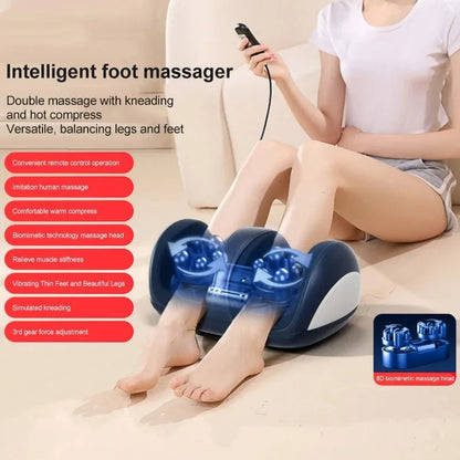 Extra Big Electric Foot Massager – Shiatsu Kneading with Heat Therapy for Foot, Calf & Leg Muscle Relaxation
