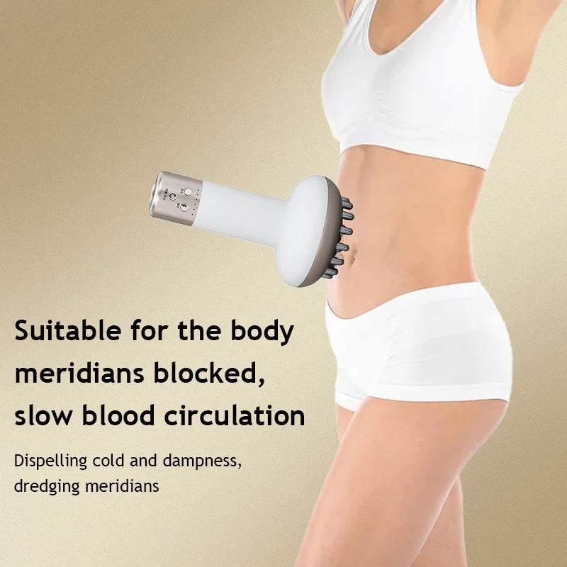 Electric Microcurrent Body Massage Brush – Lymphatic Drainage & Anti-Cellulite Guasha Therapy Device