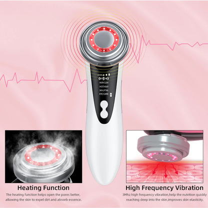4-in-1 RF EMS Facial Massager – Wireless Beauty Device with LED Light Therapy & Skin Rejuvenation Technology