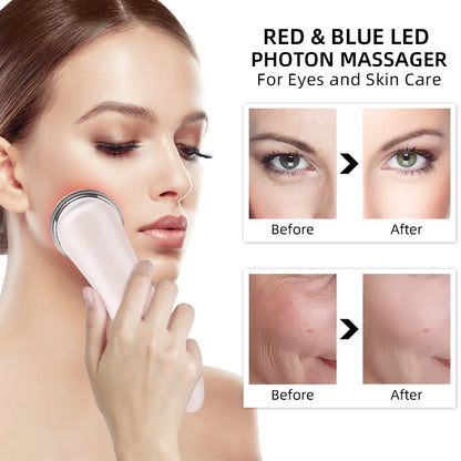 4-in-1 RF EMS Facial Massager – Wireless Beauty Device with LED Light Therapy & Skin Rejuvenation Technology