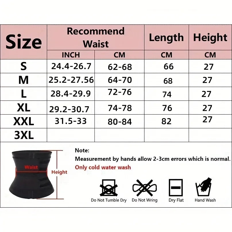Waist Trainer Slimming Belt for Weight Loss | Latex Body Shaper Tummy Control Cincher with Double Straps, Sweat Trimmer for Workout & Back Support