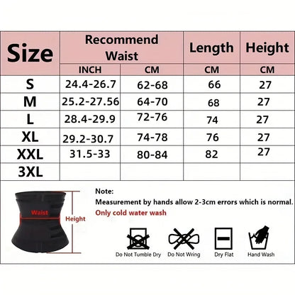 Waist Trainer Slimming Belt for Weight Loss | Latex Body Shaper Tummy Control Cincher with Double Straps, Sweat Trimmer for Workout & Back Support