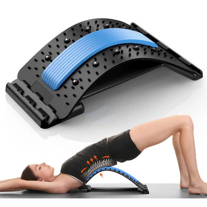 Back Stretcher for Back Pain Relief – Multi-Level Lumbar Support Board with Acupressure & Magnetic Therapy