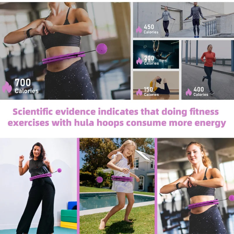 Detachable Weighted Hula Hoop – Non-Falling Slimming Fitness Ring for Waist Training & Fat Burning