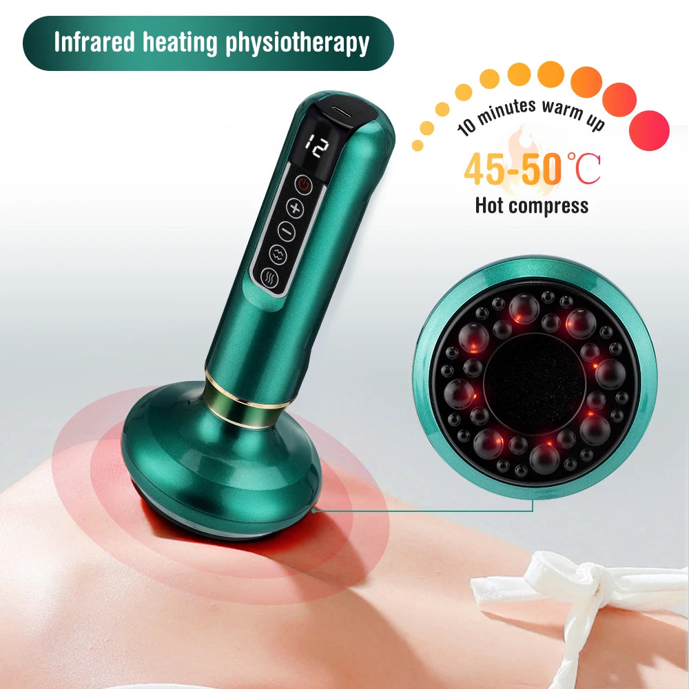 Intelligent Electric Cupping & Guasha Massager – 6-Speed Vacuum Slimming and Detox Therapy Device