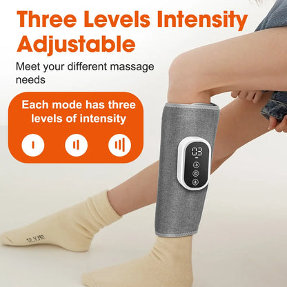 360° Air Pressure Heating Calf Massager – Wireless Leg Compression & Heat Therapy for Muscle Relief and Recovery