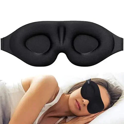 3D Contoured Eye Mask for Sleeping – Light Blocking Night Sleep Mask for Women & Men