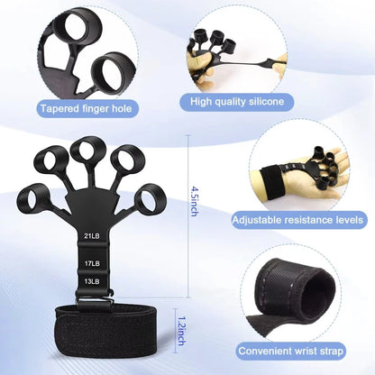 5Pcs Hand Grip Trainer Kit – Adjustable Hand Gripper & Finger Strength Exercisers for Arm, Wrist & Forearm Training