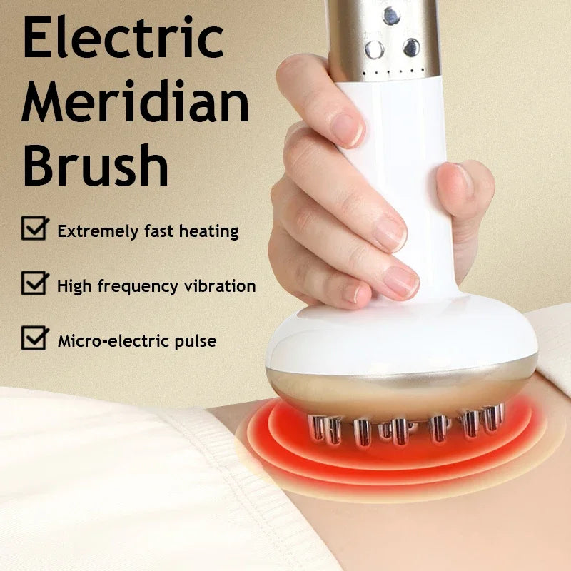Electric Microcurrent Body Massage Brush – Lymphatic Drainage & Anti-Cellulite Guasha Therapy Device
