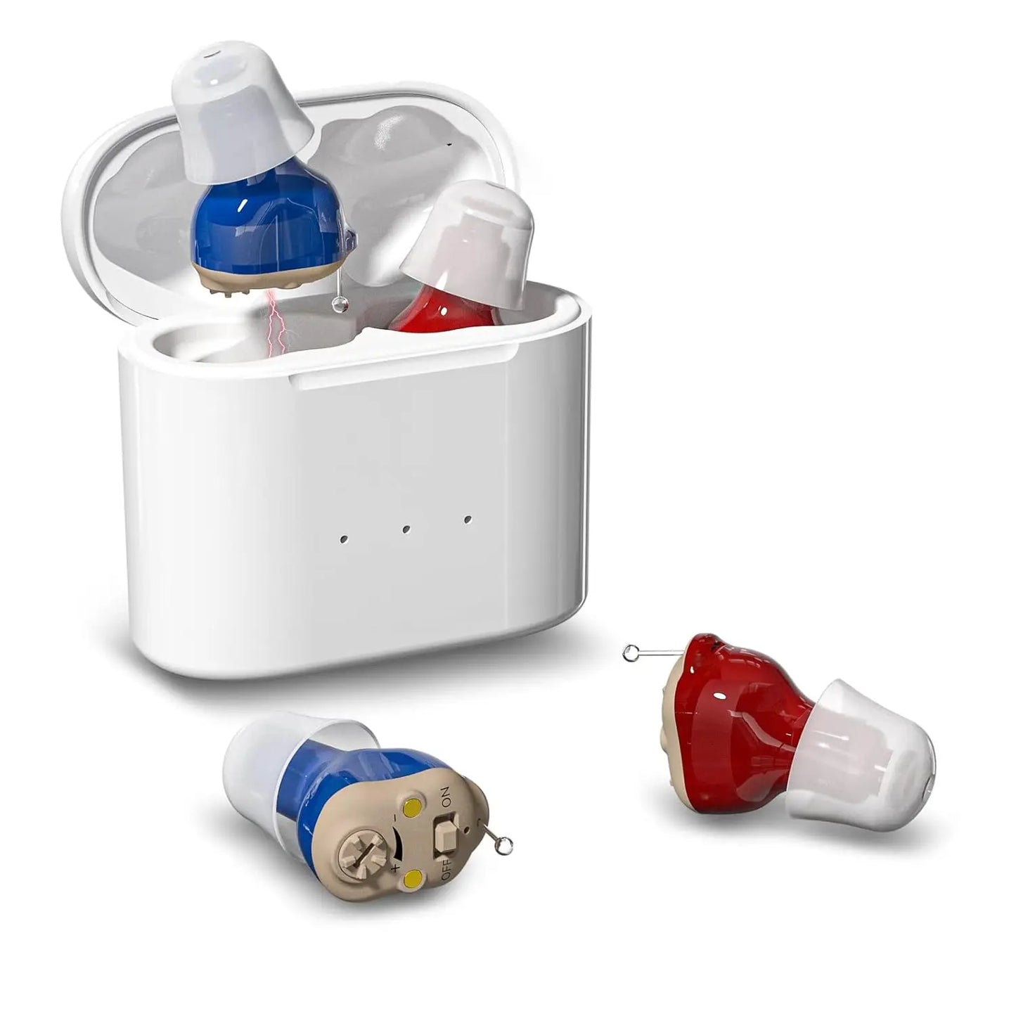 Invisible & Rechargeable Digital Hearing Aids for Seniors - Wireless Sound Amplifiers with Noise Reduction