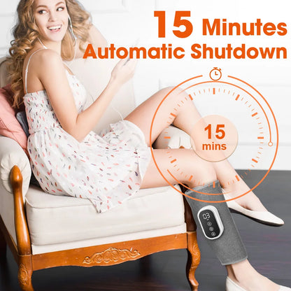 360° Air Pressure Heating Calf Massager – Wireless Leg Compression & Heat Therapy for Muscle Relief and Recovery