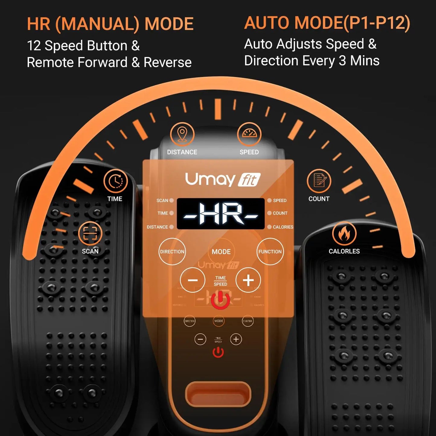 Under Desk Elliptical Machine with Remote Control – Mini Electric Leg Exerciser, Compact Seated Pedal Trainer for Home Office & Seniors