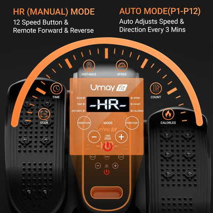 Under Desk Elliptical Machine with Remote Control – Mini Electric Leg Exerciser, Compact Seated Pedal Trainer for Home Office & Seniors