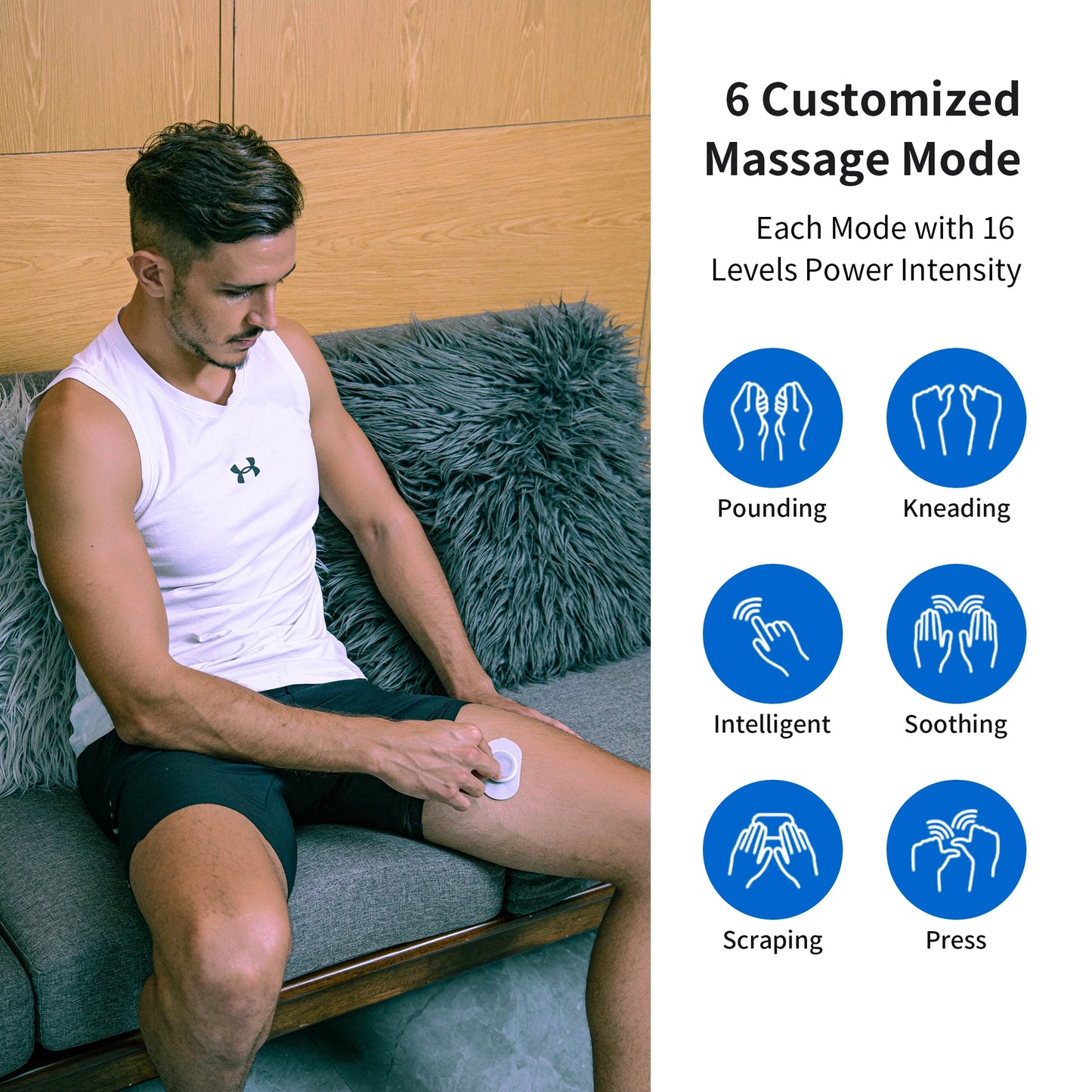 Wireless TENS & EMS Muscle Stimulator – 6 Massage Modes & 16 Intensity Levels for Full-Body Pain Relief and Recovery