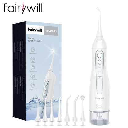 Water Flosser 5020E – 300ML Portable Rechargeable Oral Irrigator for Deep Teeth Cleaning & Gum Health
