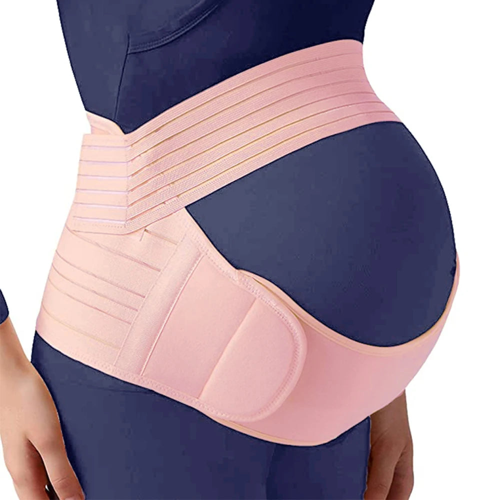 Maternity Belt 3-in-1 Pregnancy Support Band | Belly, Back, Pelvic & Hip Pain Relief Brace | Adjustable Prenatal Belly Support for Pregnant Women
