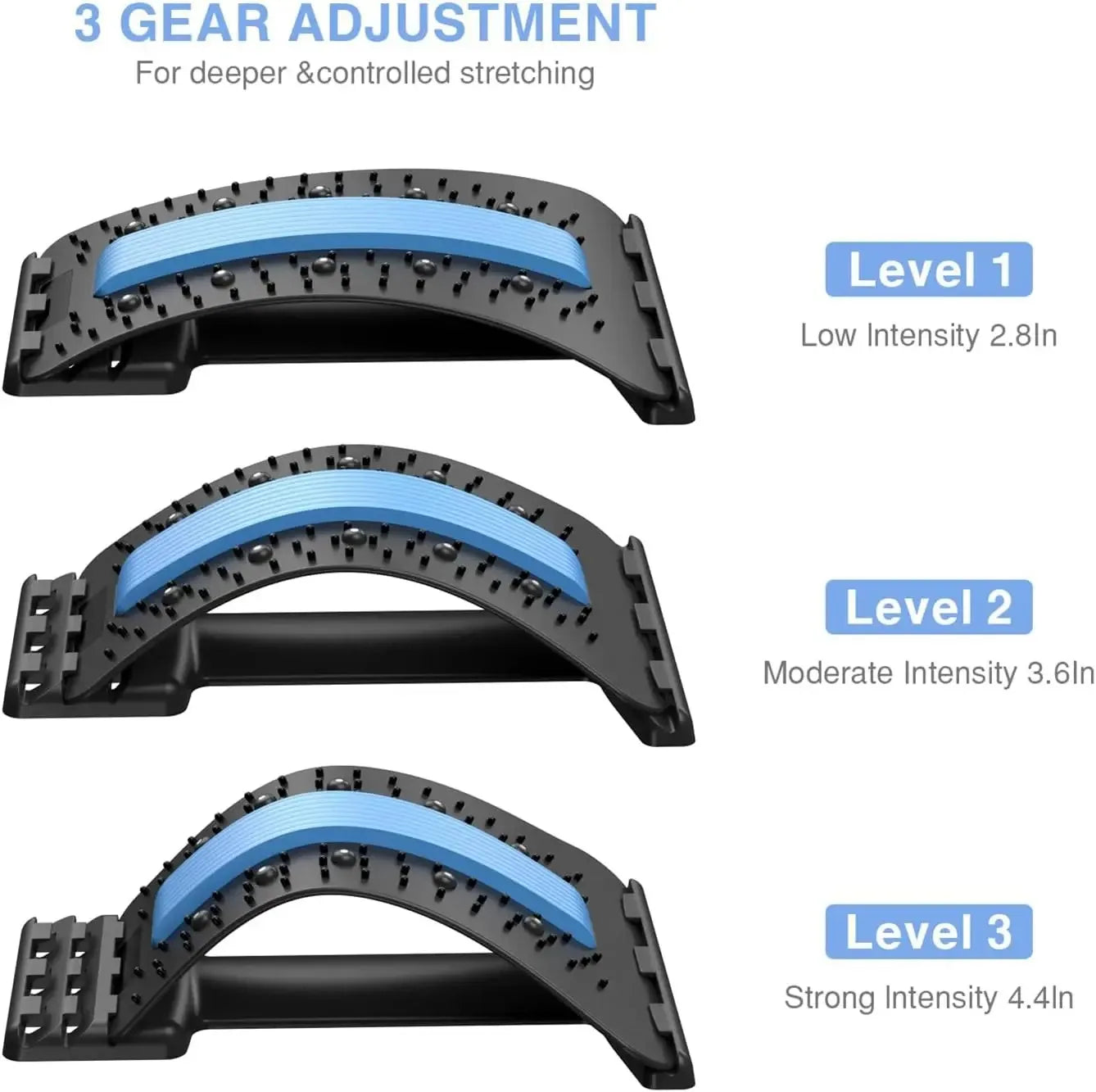 Back Stretcher for Back Pain Relief – Multi-Level Lumbar Support Board with Acupressure & Magnetic Therapy