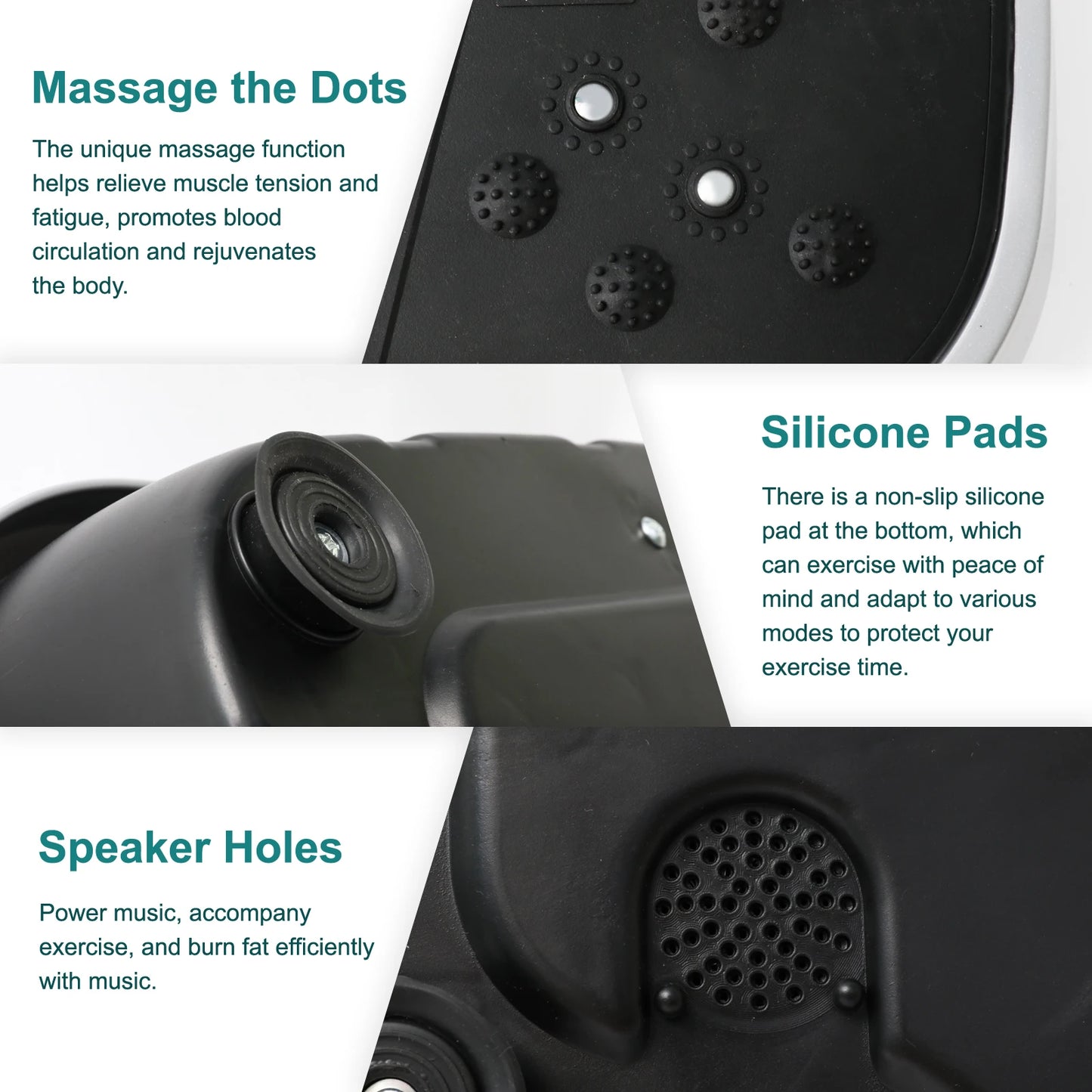 Vibration Plate Exercise Machine – Portable Fat-Burning Platform with Bluetooth, Remote Control & Resistance Bands