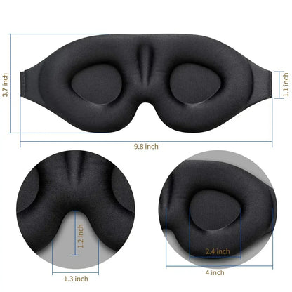 3D Contoured Eye Mask for Sleeping – Light Blocking Night Sleep Mask for Women & Men