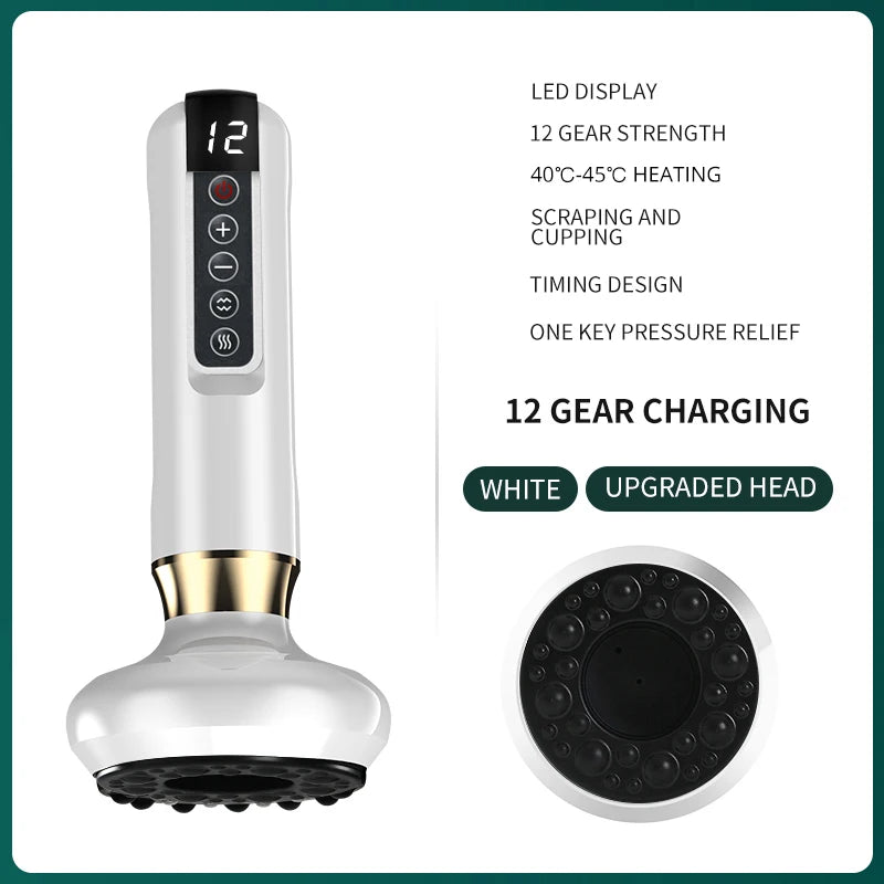 Intelligent Electric Cupping & Guasha Massager – 6-Speed Vacuum Slimming and Detox Therapy Device