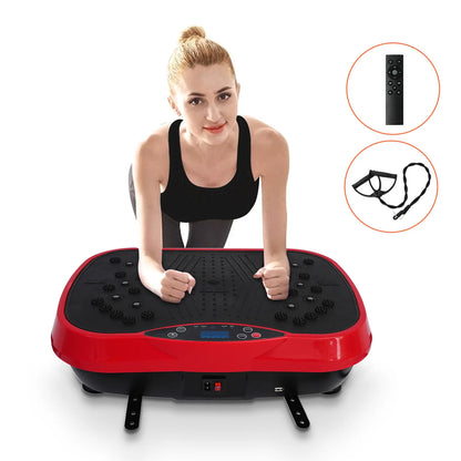 Vibration Plate Exercise Machine – Portable Fat-Burning Platform with Bluetooth, Remote Control & Resistance Bands