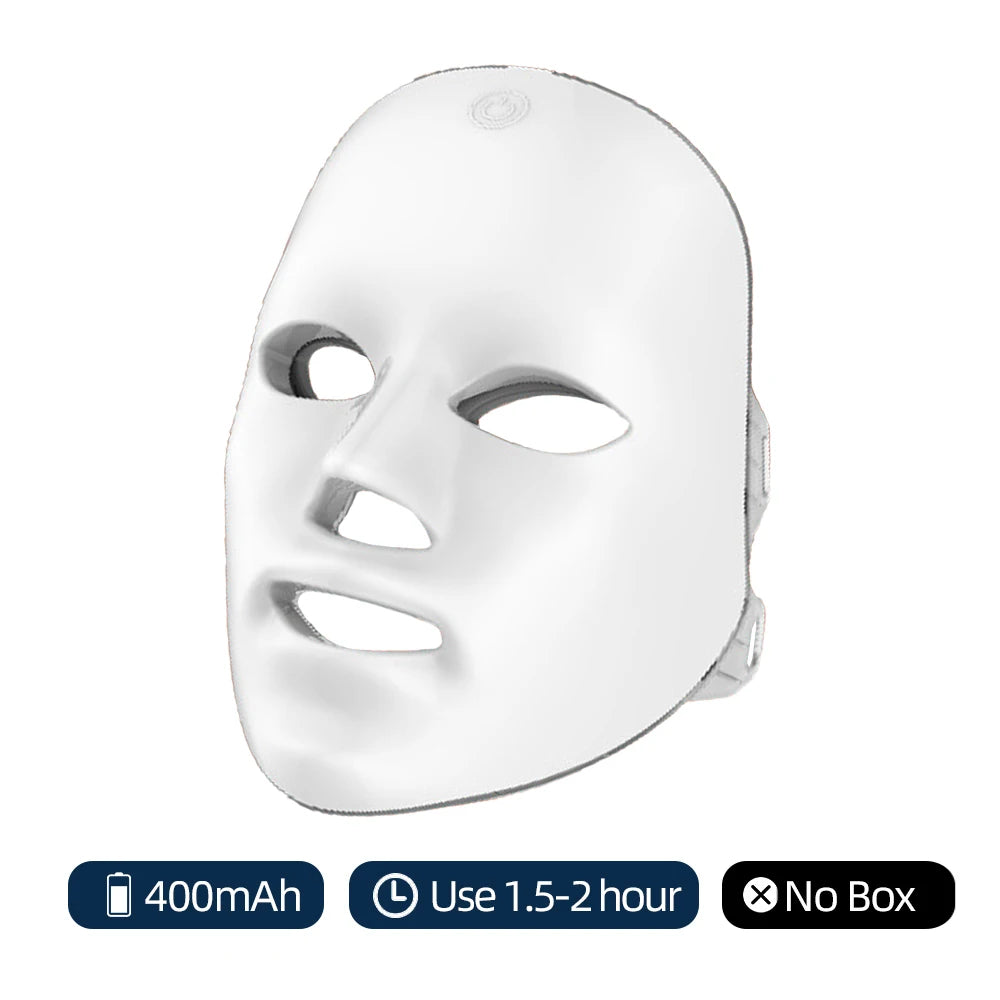 Rechargeable 7-Color LED Photon Facial Mask – Skin Rejuvenation & Face Lifting Beauty Device