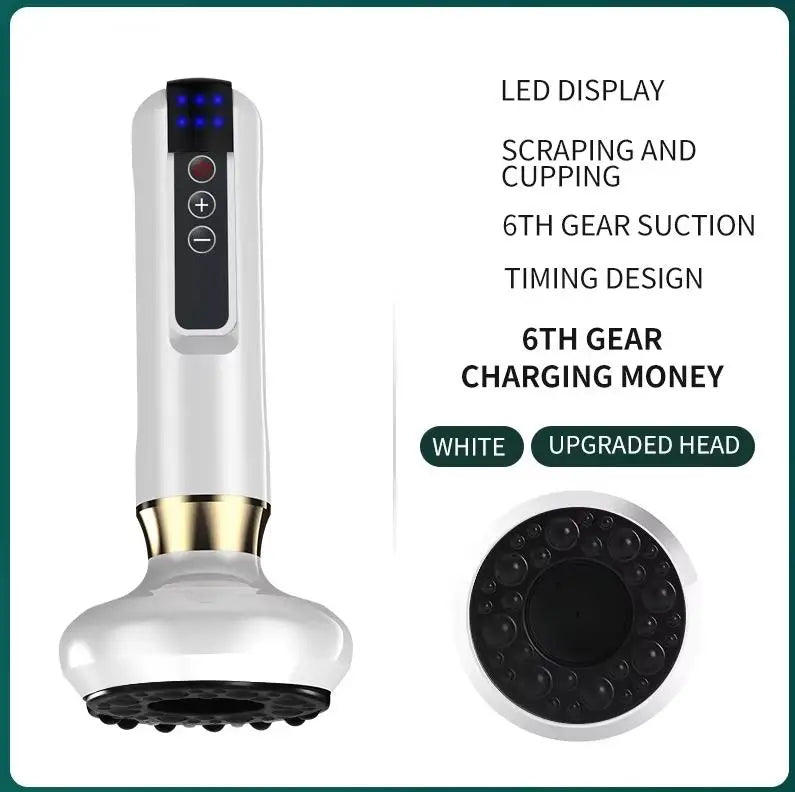 Intelligent Electric Cupping & Guasha Massager – 6-Speed Vacuum Slimming and Detox Therapy Device