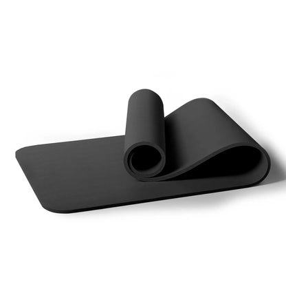 12mm Thick NBR Yoga Mat for Fitness | Non-Slip Wide Exercise Mat with Carry Strap | High-Density Cushioning for Home Gym & Workouts