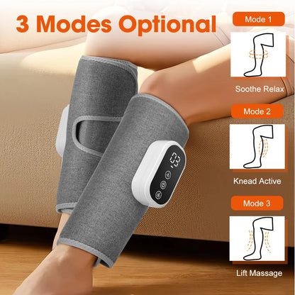 360° Air Pressure Heating Calf Massager – Wireless Leg Compression & Heat Therapy for Muscle Relief and Recovery